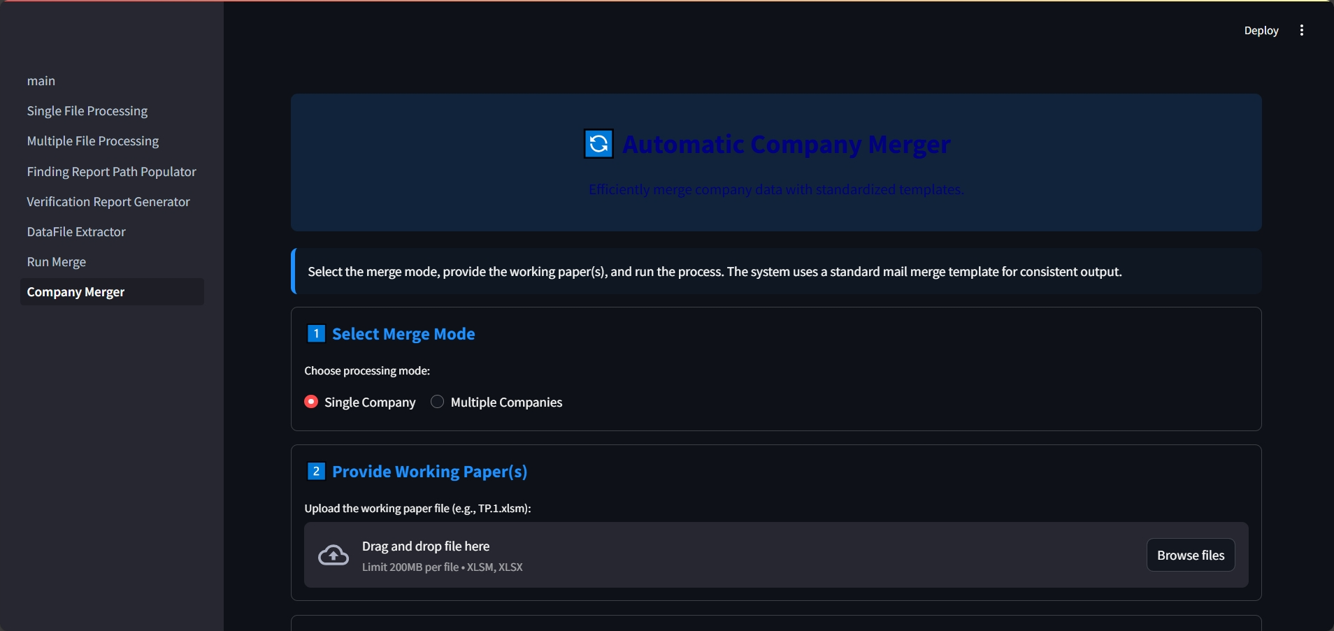 WP2 Automatic Merge Tool
