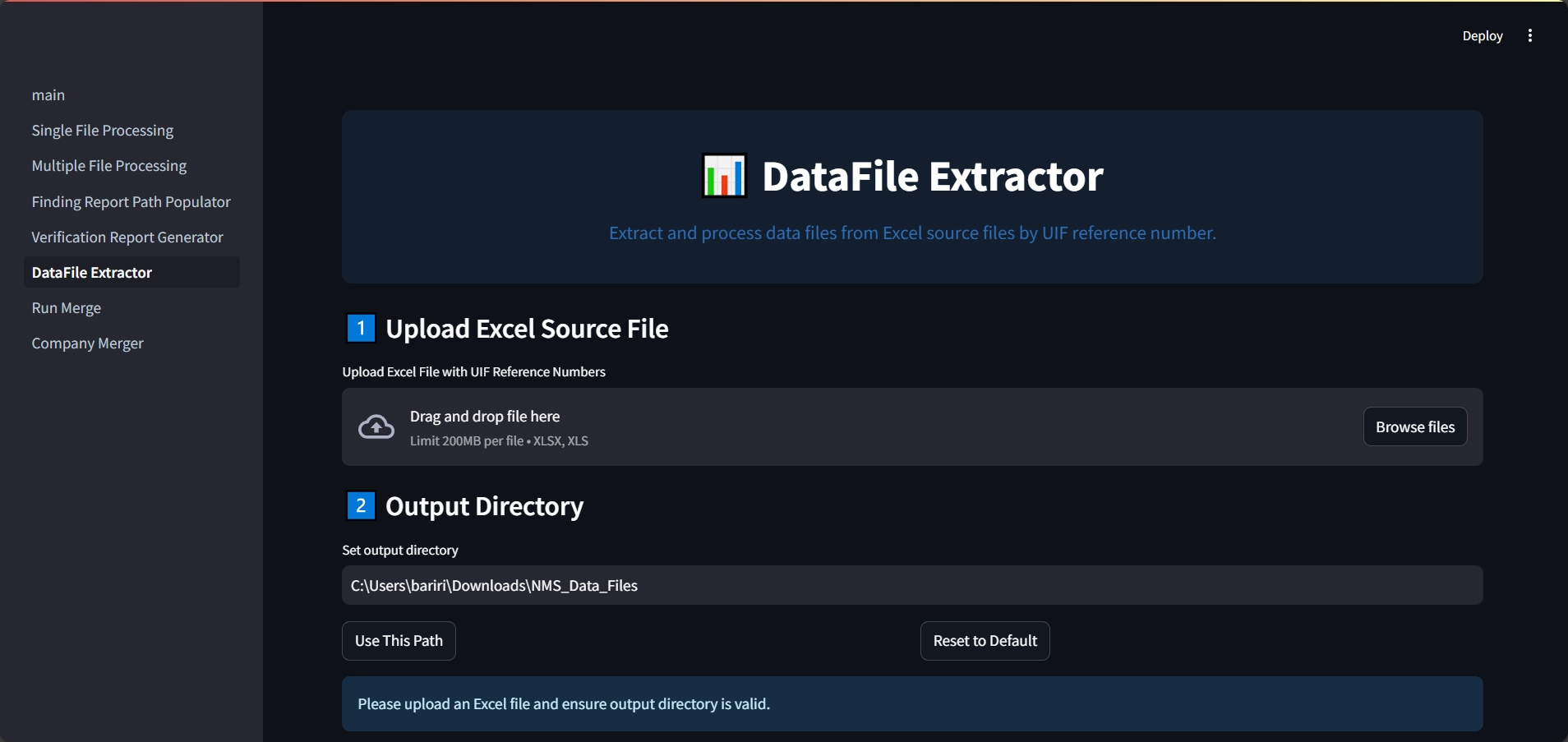 WP2 Data Extraction Tool