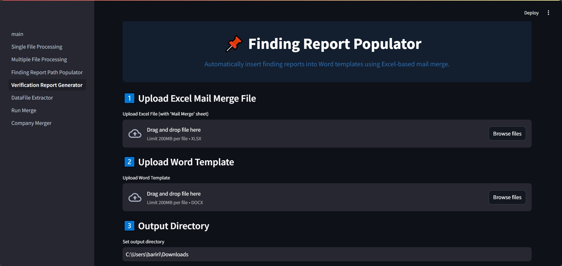 WP2 Verification Report Creator
